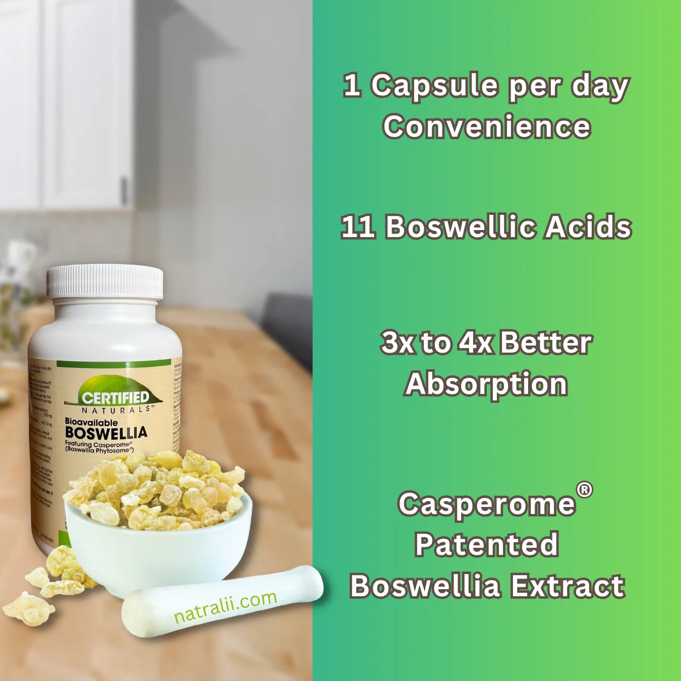 Bioavailable Boswellia with Casperome, 60 capsules