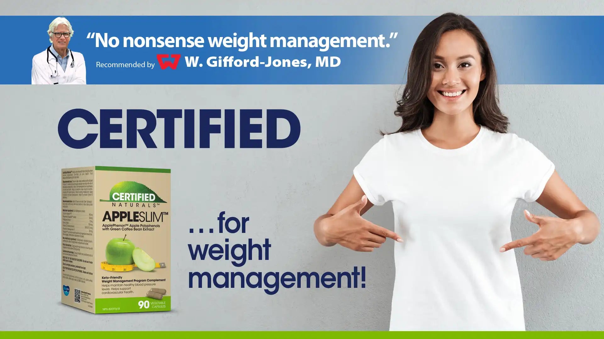 AppleSlim for weight management. Recommended by Dr Gifford-Jones