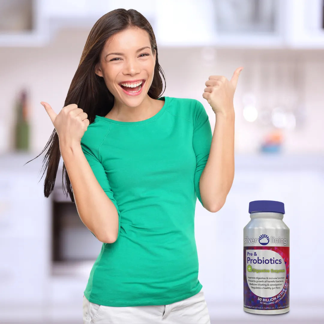 Silver Lining Prebiotics & Probiotics, Plus Digestive Enzymes, 120 capsules