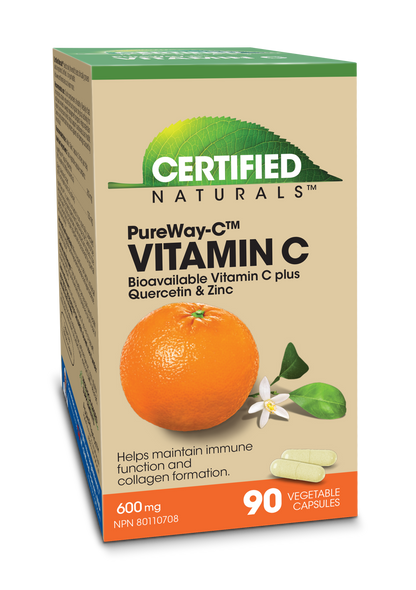 PureWay-C Vitamin C 600 mg Plus Quercetin & Zinc - 90 Capsules