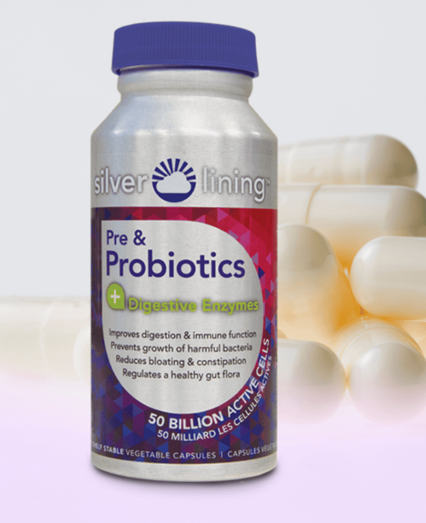 Silver Lining Pre & Probiotics 120 Veg Capsules – Nutrition Plus